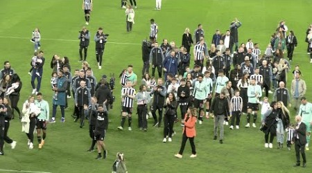 The full lap of appreciation as Champions League football is secured at St. James&#39; Park