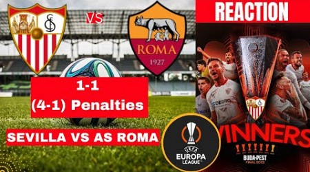 Sevilla vs AS Roma 1-1 (4-1) Penalties Live Europa League Final 2023 UEFA Football Match UEL Winners