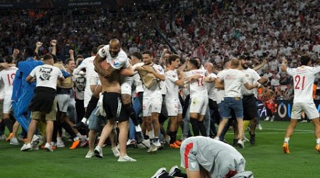 Sevilla FC vs A.S. Roma PENALTY SHOOTOUT + PITCH INVASION (Europa League Final) *PITCHSIDE*