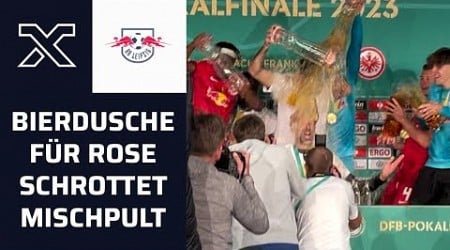 Bierdusche für Rose! RB-Stars zerstören PK-Mikrofone | RB Leipzig - Eintracht Frankfurt 2:0