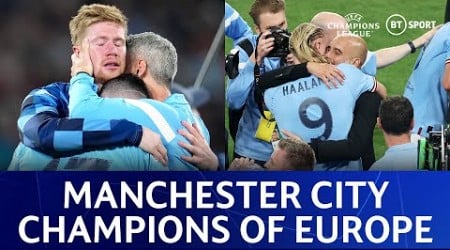 EPIC FULL TIME SCENES as Manchester City win the UEFA Champions League 