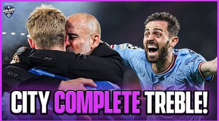 THE MOMENT MAN CITY COMPLETED THE TREBLE!! 