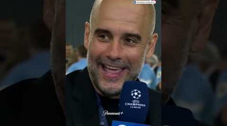 Pep answers the age old question…what’s harder to win…the #ucl or the Premier League? 