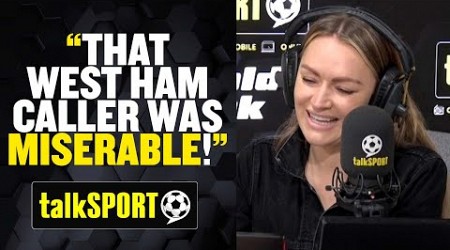 Arsenal fan HITS OUT at previous &quot;MISERABLE&quot; West Ham caller for criticising the Gunners! 