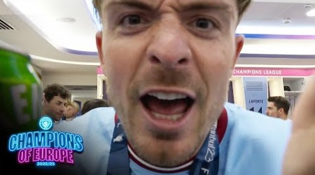 Jack Grealish Leads Wonderwall by Oasis! | Dressing Room Scenes! | UEFA Champions League Winners!