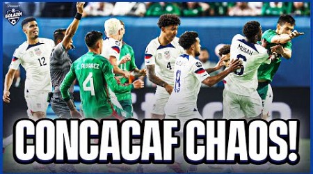 Concacaf CHAOS as FOUR players sent off in US-Mexico derby! 