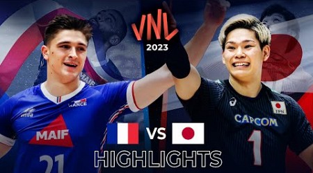 JAPAN vs FRANCE | Highlights | Men&#39;s VNL 2023