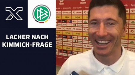 Diese Frage zu Joshua Kimmich bringt Lewandowski zum Lachen | Polen - Deutschland 1:0 | DFB