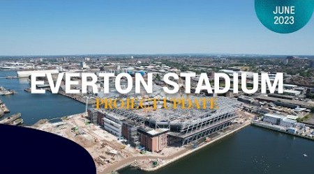 North Stand Roof Coverings Begin! | Latest Footage From New Everton Stadium