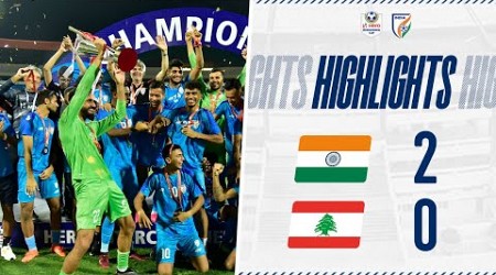 India 2-0 Lebanon | FINAL | Hero Intercontinental Cup 2023 | Full Highlights