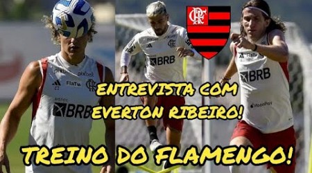 TREINO DO FLAMENGO!! ENTREVISTA COM EVERTON RIBEIRO + NOTÍCIAS DO FLA ONDE ASSISTIR FLAMENGO X AUCAS