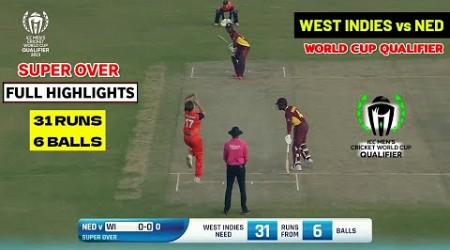 WI vs NED Super Over Highlights, West Indies vs Netherlands World Cup Qualifier Super Over Highlight