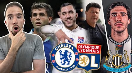 Pulisic To Lyon AND Cherki To Chelsea?! | Pochettino ARRIVES At Cobham! | Newcastle SIGN Tonali!