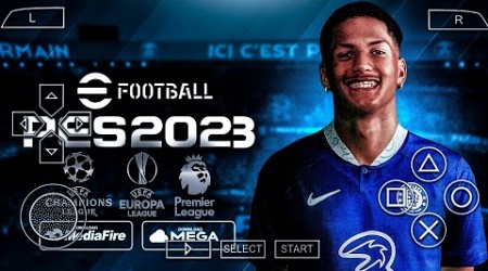 PES 2023 PPSSPP ATUALIZADO COM EUROPEU UEFA EUROPA LEAGUE FACES ELENCOS BOLA ATUALIZADOS + KITS 2023