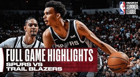 SPURS vs TRAIL BLAZERS | NBA SUMMER LEAGUE | FULL GAME HIGHLIGHTS