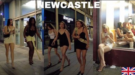 Newcastle City England Nightlife Walk Tour July 2023