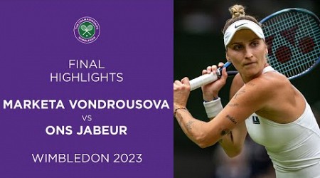 Marketa Vondrousova vs Ons Jabeur: Final Highlights | Wimbledon 2023