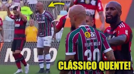 Everton Ribeiro chutou a bola no Felipe Melo 