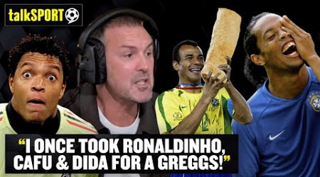 When Paddy McGuinness took Ronaldinho, Cafu and Dida to Greggs 