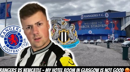 Rangers VS Newcastle travel vlog - I stayed at a £50 hotel room in Glasgow !!!!