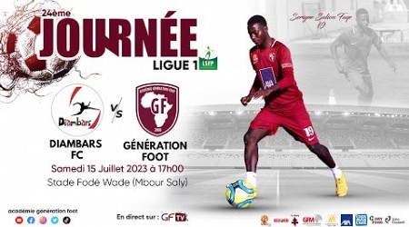 Suivez le match Diambars FC vs Génération Foot 24ème journée LSFP saison 2022-2023 .