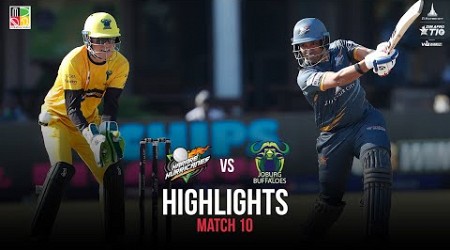 Match 10 Highlights: Harare Hurricanes vs Joburg Buffaloes | Zim Afro T10