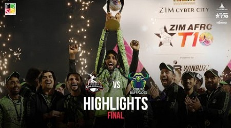 Zim Afro T10 Final Highlights: Joburg Buffaloes vs Durban Qalandars