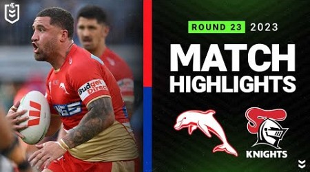 NRL 2023 | Dolphins v Newcastle Knights | Match Highlights