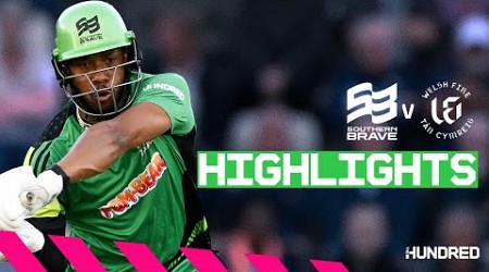 Jordan Fireworks &amp; Last Ball Thriller | Highlights - Southern Brave v Welsh Fire | The Hundred 2023