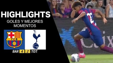 HIGHLIGHTS FC BARCELONA 4-2 TOTTENHAM RESUMEN GOLES Y MEJORES MOMENTOS TROFEO JOAN GAMPER