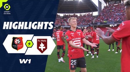 STADE RENNAIS FC - FC METZ (5 - 1) - Highlights - (SRFC - FCM) / 2023-2024