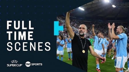 FULL TIME SCENES as Manchester City claim their Super Cup crown! 