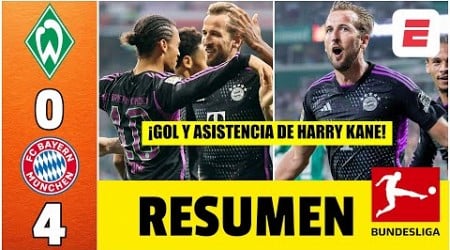 Bayern Munich GOLEÓ 4-0 a Werder Bremen. GOL de Harry Kane. DOBLETE de Sané | Bundesliga