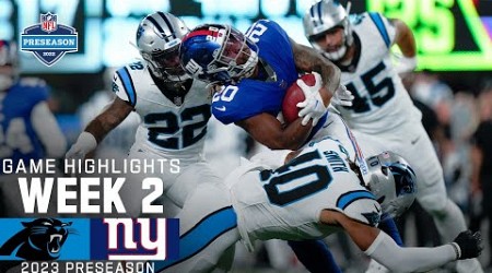 Carolina Panthers vs. New York Giants | 2023 Preseason Week 2 Game Highlights