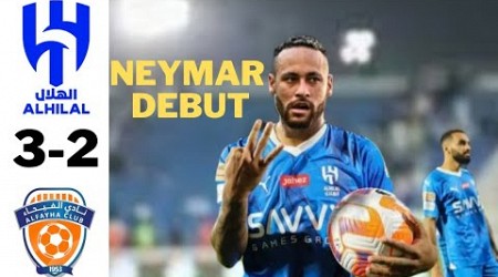 Neymar Debut - Al Hilal vs Feiha 3-2 Highlights &amp; All Goals 2023