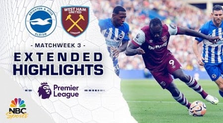 Brighton v. West Ham United | PREMIER LEAGUE HIGHLIGHTS | 8/26/2023 | NBC Sports