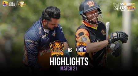 Match 21 Highlights: New York Warriors vs Morrisville Unity | US Masters T10 2023