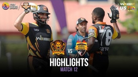 Match 12 Highlights: New York Warriors vs Atlanta Riders | US Masters T10 2023