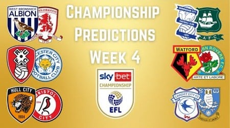 Championship Predictions- Week 4