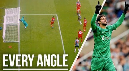 WHAT A SAVE! | Every angle of Alisson&#39;s stop for Liverpool vs Newcastle