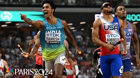 Team USA battles underdog India in surprising men&#39;s 4x400 relay heat at Worlds | NBC Sports