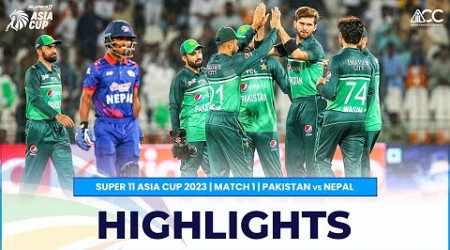 Super11 Asia Cup 2023 | Match 1 Pakistan VS Nepal Highlights