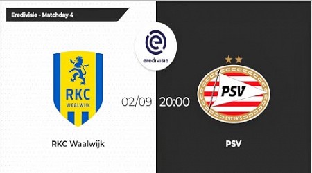 RKC Waalwijk vs PSV | Eredivisie 2023/24 | Matchday 4 #waalwijk #psv #eredivisie