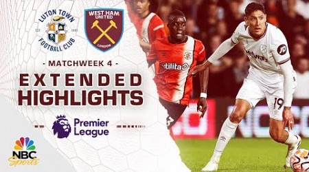 Luton Town v. West Ham United | PREMIER LEAGUE HIGHLIGHTS | 9/1/2023 | NBC Sports