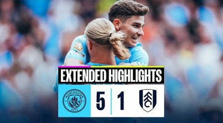 EXTENDED HIGHLIGHTS | Man City 5-1 Fulham | Haaland nets 7th City hat-trick