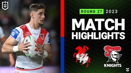 NRL 2023 | Dragons v Knights | Match Highlights