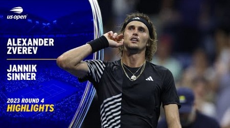 Alexander Zverev vs. Jannik Sinner Highlights | 2023 US Open Round 4