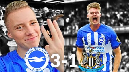 Ferguson SCORES A Hat-Trick!! | 3-1 | Brighton VS Newcastle | Match Day Vlog