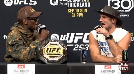 Israel Adesanya vs Sean Strickland Press Conference Highlights UFC 293