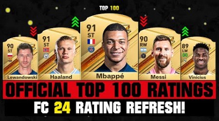 FIFA 24 | OFFICIAL TOP 100 BEST PLAYER RATINGS (EA FC 24)! 